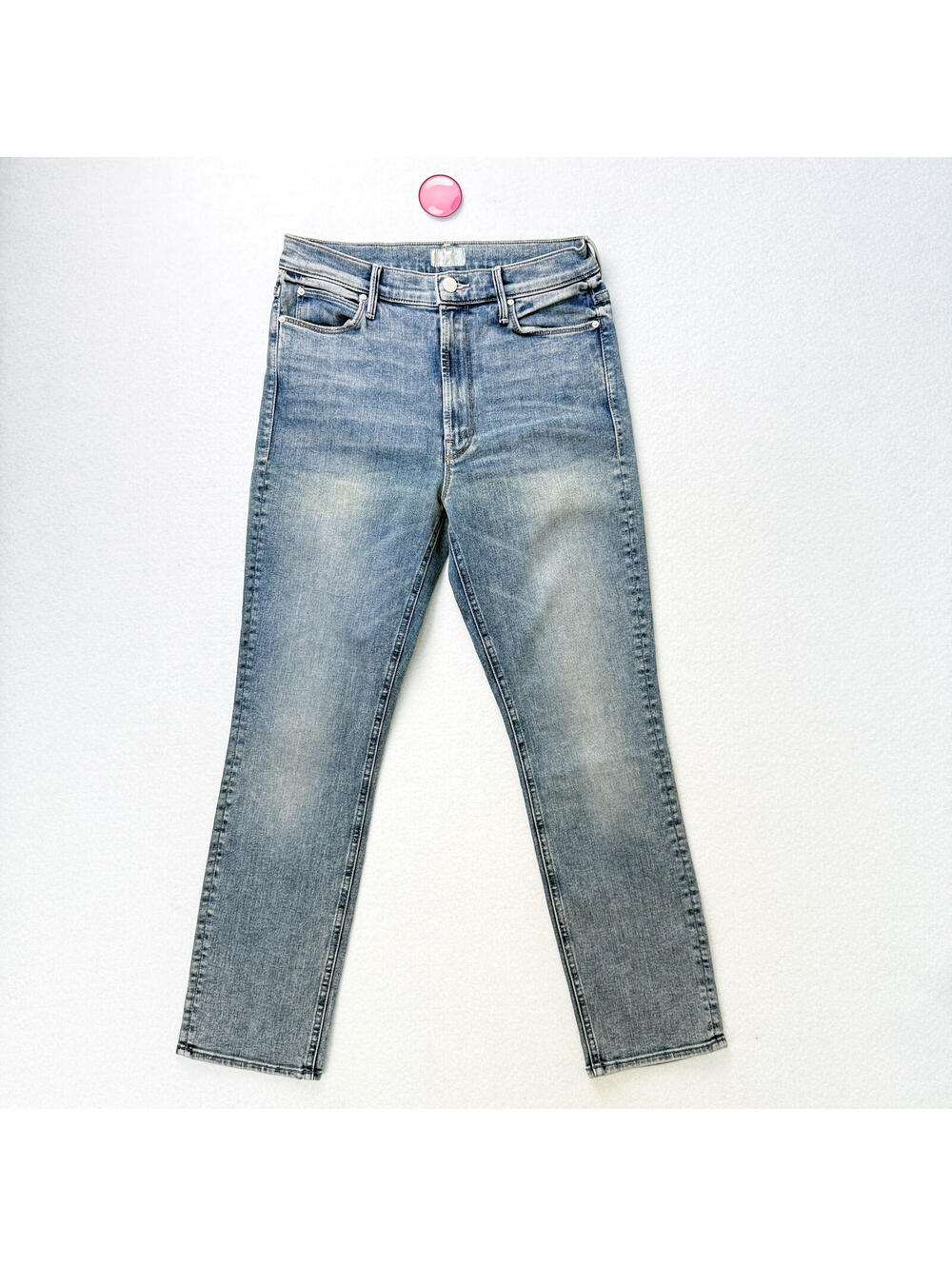 MOTHER Mystical The Dazzler Crop Laws Of Attraction‎ Jeans Blue Denim Womens 29